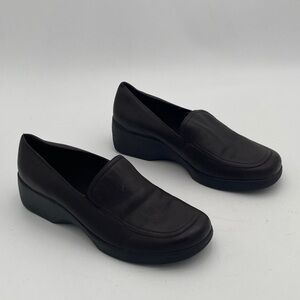 Easy Spirit Brown Women's Flats shoe slip on leather 9M casual office retro Y2K